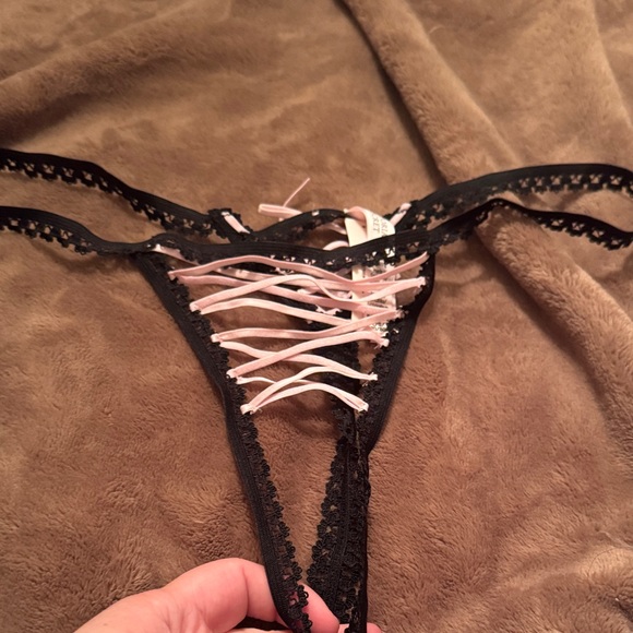 Victoria's Secret Lace Panties Set - Black, Pink, Teal - Picture 7 of 8